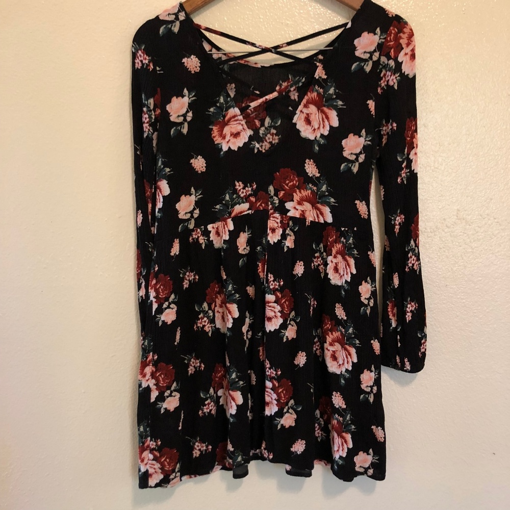Women's Nordstrom Floral Long Sleeve Dress - Picture 3 of 5